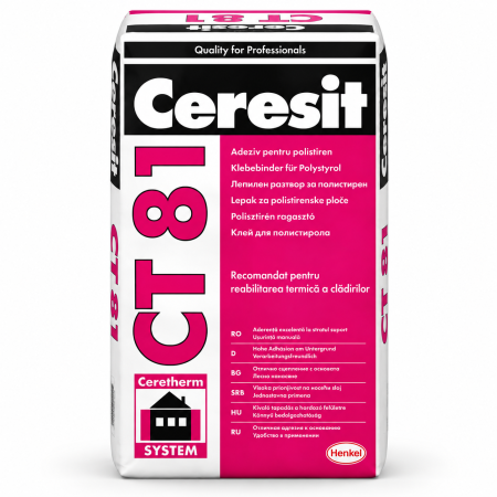 Adeziv pentru polistiren expandat Ceresit CT 81, 25 kg